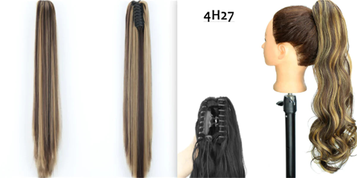24-Inch Fashion Ponytail Claw Wig