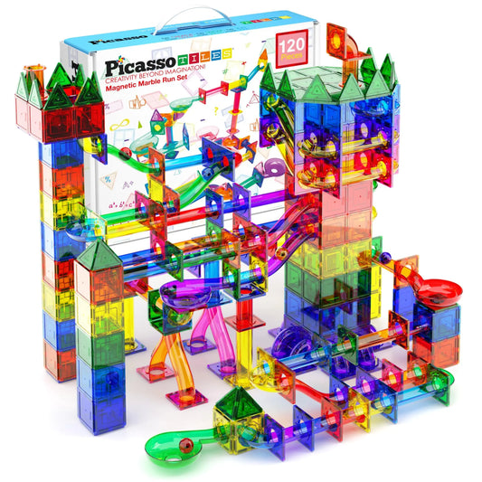 120-Piece Magnetic Marble Run Set