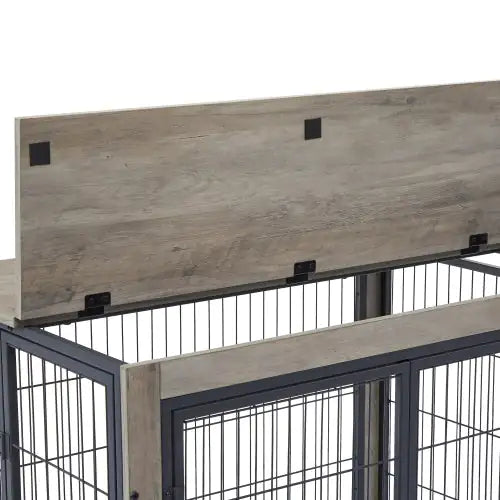 Furniture-Style Dog Crate with Wheels