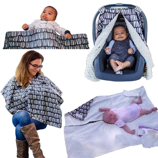 The World’s Softest 4-in-1 Carseat Canopy & Nursing Cover by CozyBaby. 4 Uses – Baby Car Seat & Stroller Cover Nursing Cover Breastfeeding Scarf Baby Change Mat & Ultra-Soft Baby Blanket (Black)