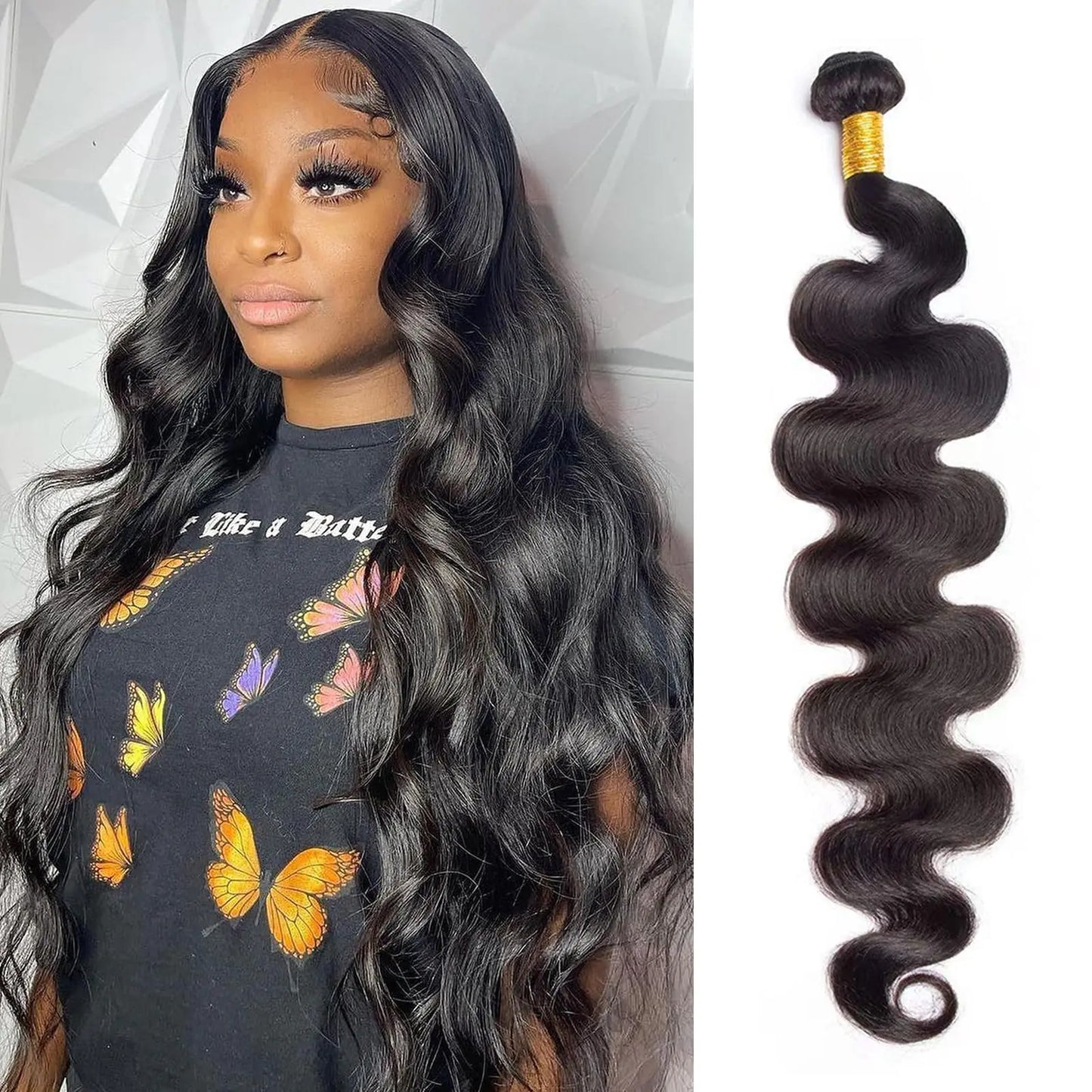 Body Wave Bundles Human Hair Single Bundles 26 Inch 100G Brazilian Virgin Unprocessed Human Hair Weave Bundles 12A Human Hair Body Wave Bundles Natural Black Color
