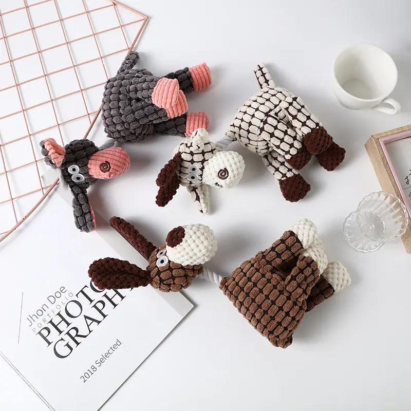 Interactive Plush Dog Toy
