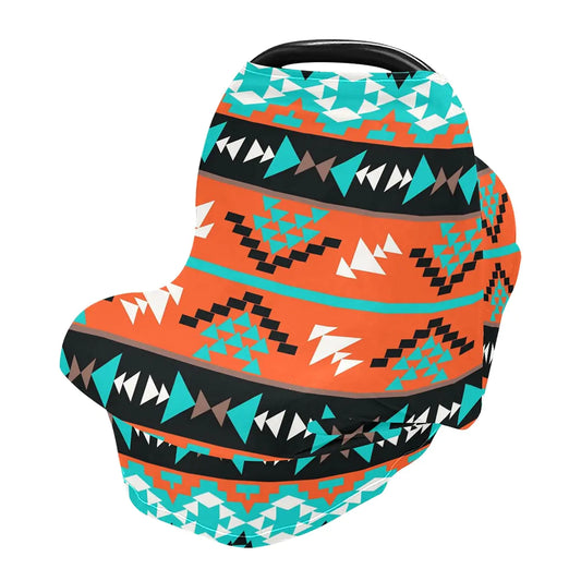 Ethnic Aztec Zig Zag Nursing Cover Breastfeeding Scarf Stretchy Infant Carseat Canopy Multi-use Stroller Cover Car Seat Cover for Baby Girl Boy
