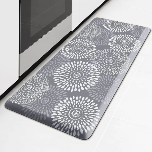 LuxStep Kitchen Mat Waterproof Kitchen Rugs for Floor Cushioned Anti-Fatigue Mat Non-Slip Standing Desk Mat Comfort Floor Mats for House Sink Office 17.3" x 39" Grey