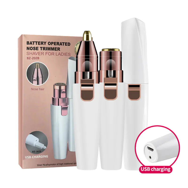 USB Rechargeable 2-in-1 Eyebrow Trimmer and Hair Remover