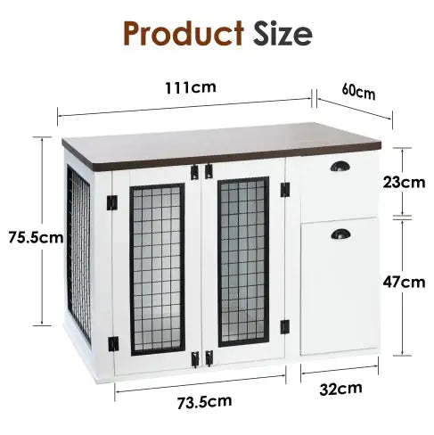 Furniture-Style Wooden Dog Crate