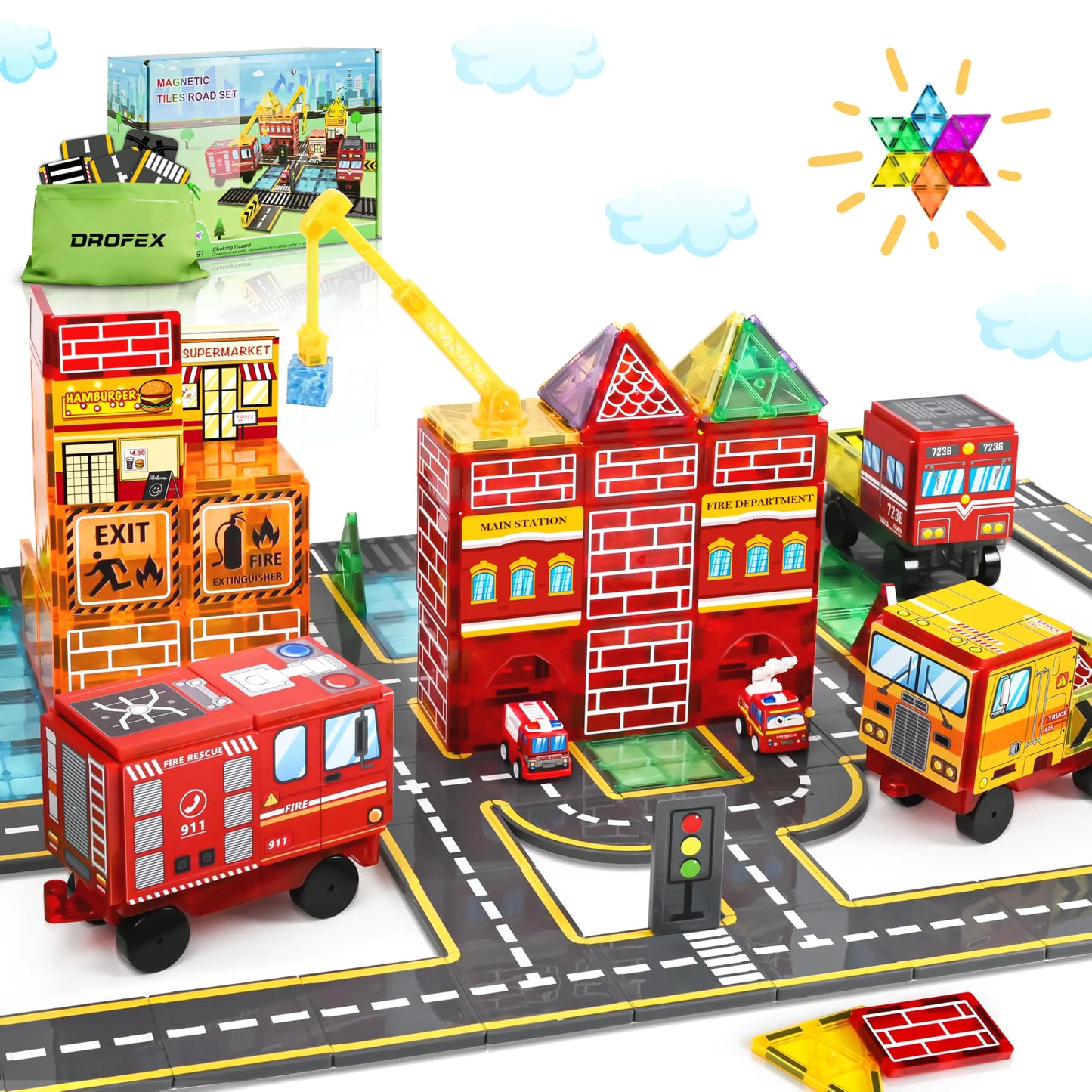 Three-Themed Magnetic Tiles Set
