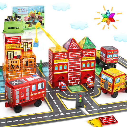 Three-Themed Magnetic Tiles Set