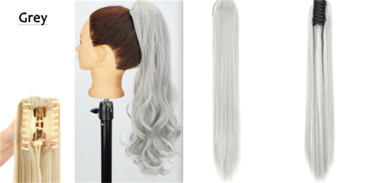 24-Inch Fashion Ponytail Claw Wig