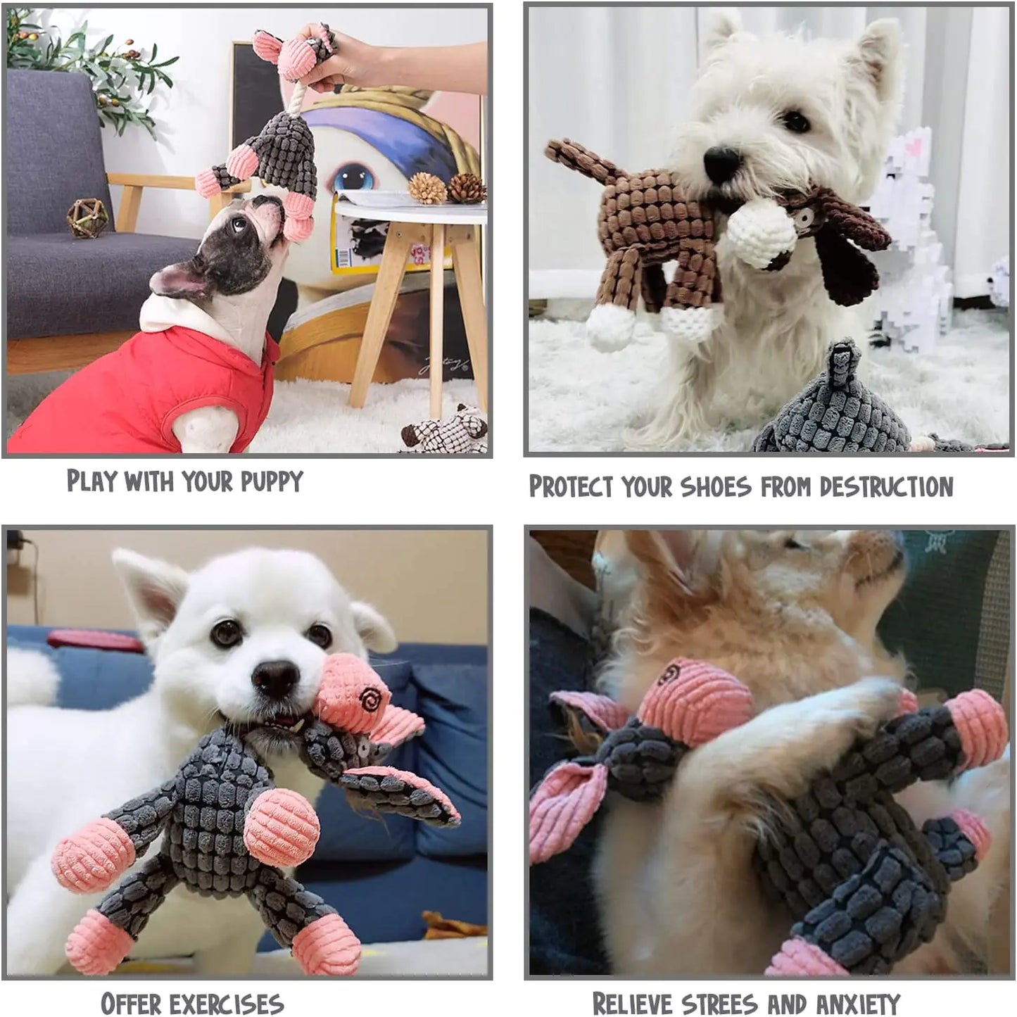 Interactive Plush Dog Toy