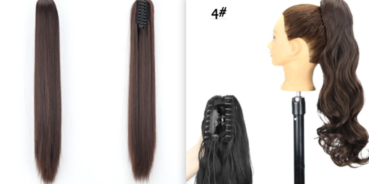 24-Inch Fashion Ponytail Claw Wig