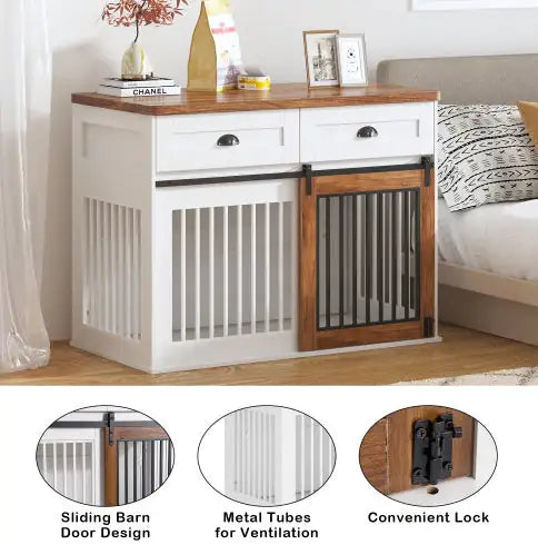 Double Door Dog Cage