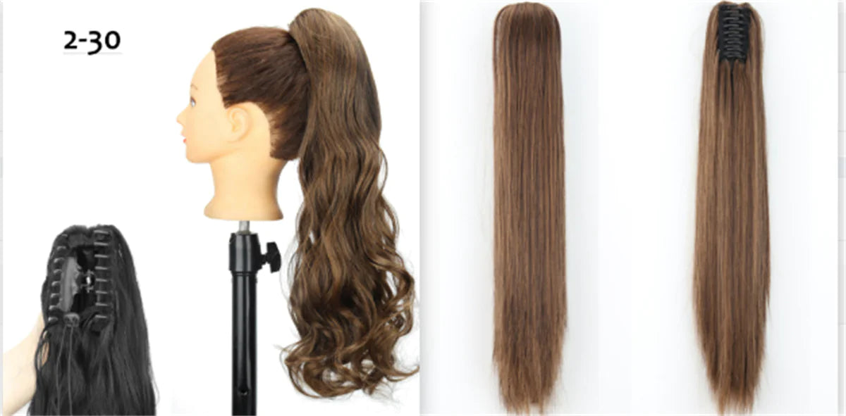 24-Inch Fashion Ponytail Claw Wig