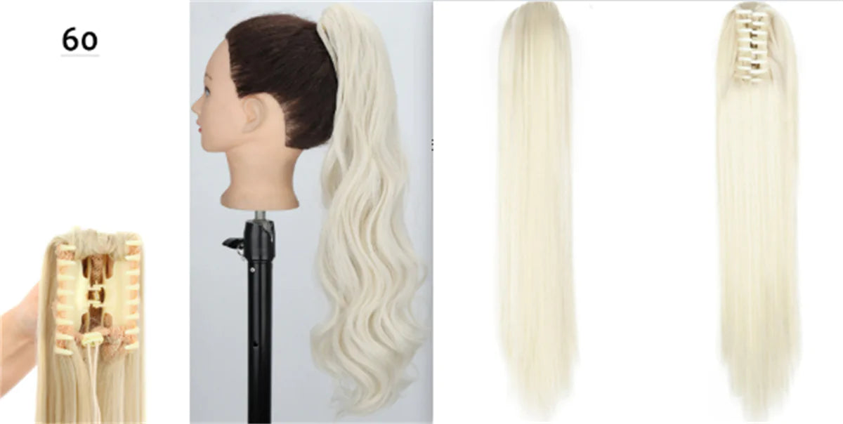 24-Inch Fashion Ponytail Claw Wig