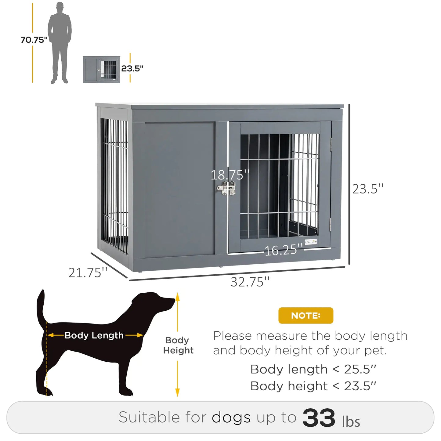 PawHut Dog Cage Furniture