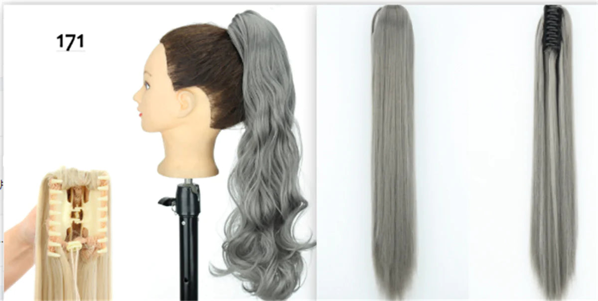24-Inch Fashion Ponytail Claw Wig
