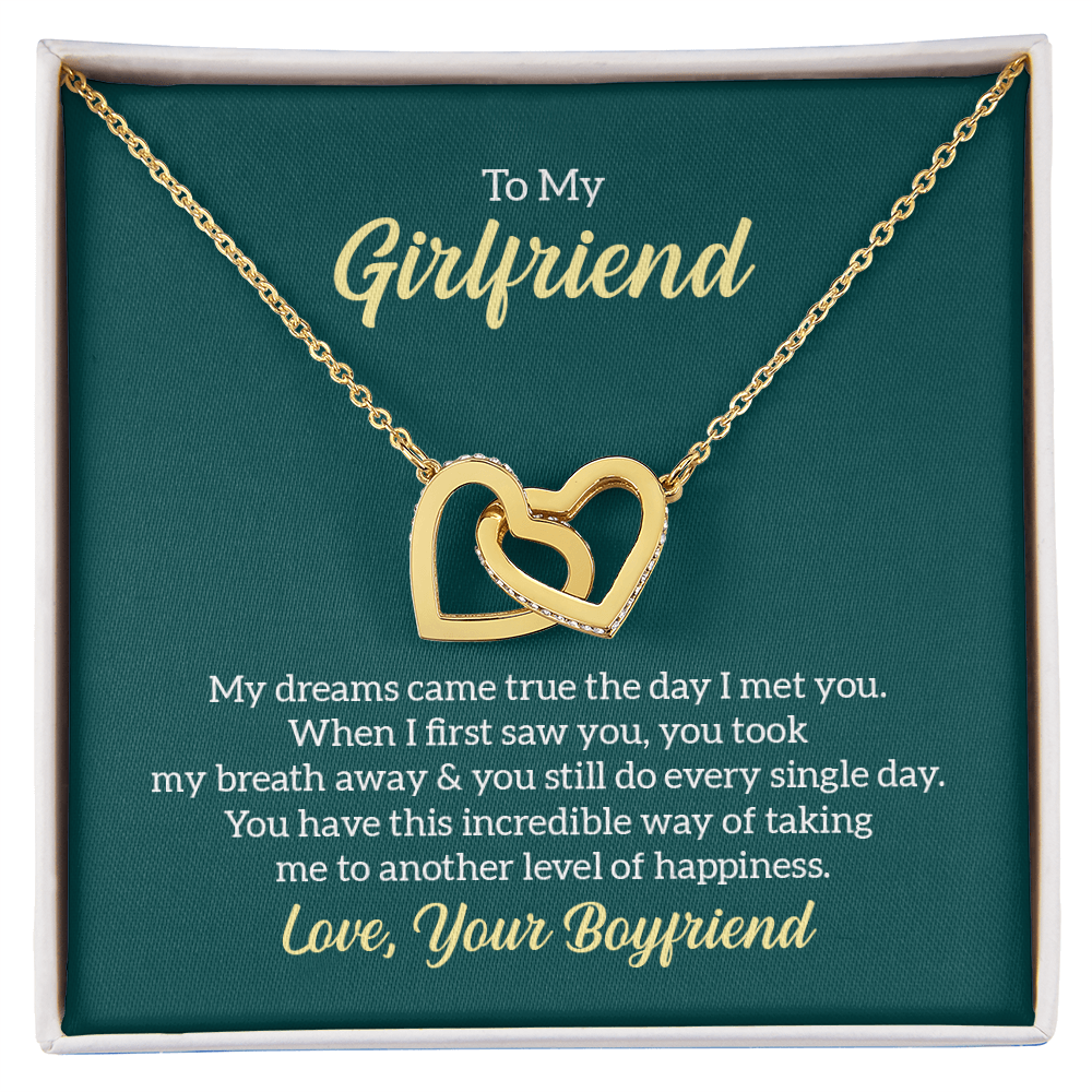 Interlocking Hearts Necklace - For Girlfriend