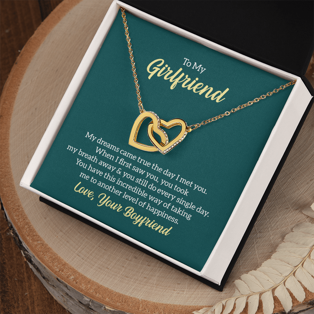 Interlocking Hearts Necklace - For Girlfriend