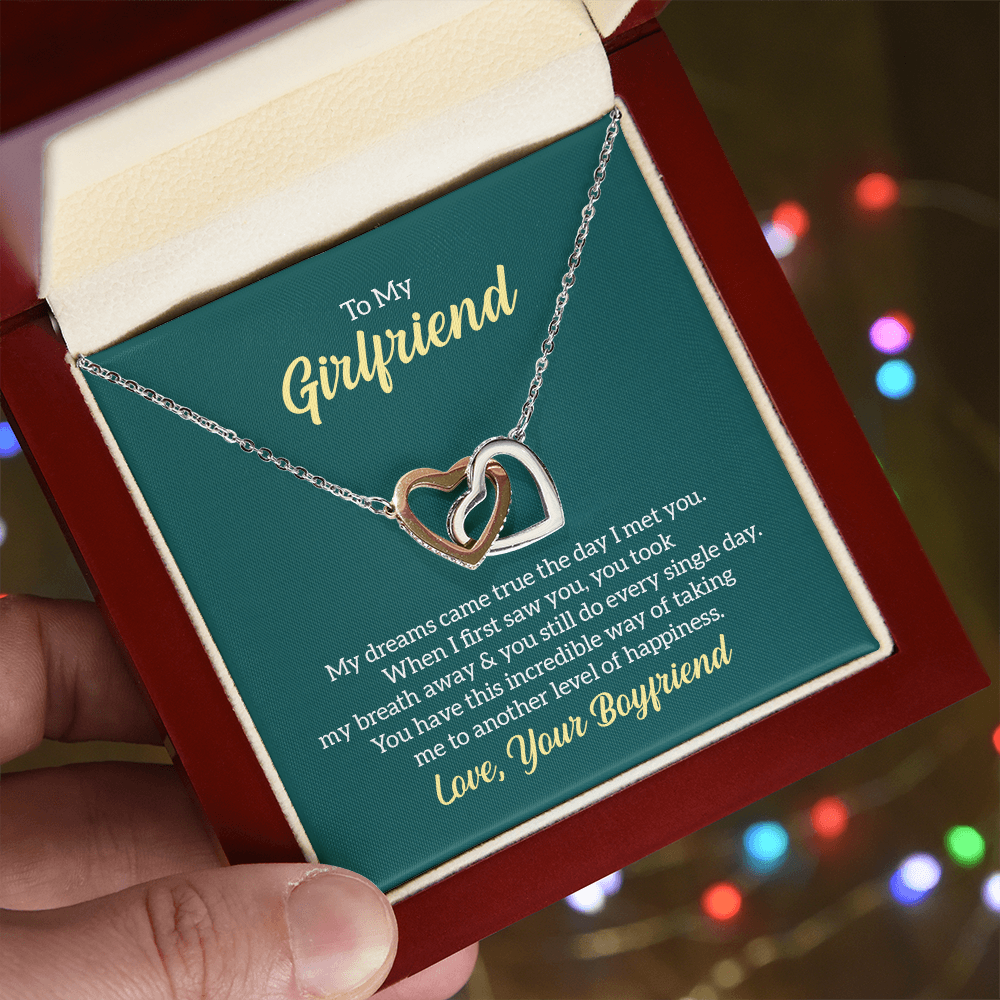 Interlocking Hearts Necklace - For Girlfriend