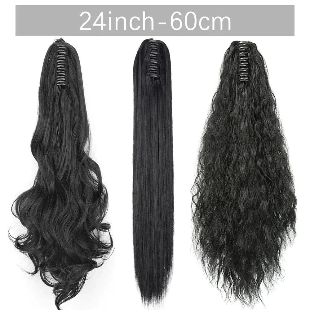 24-Inch Fashion Ponytail Claw Wig