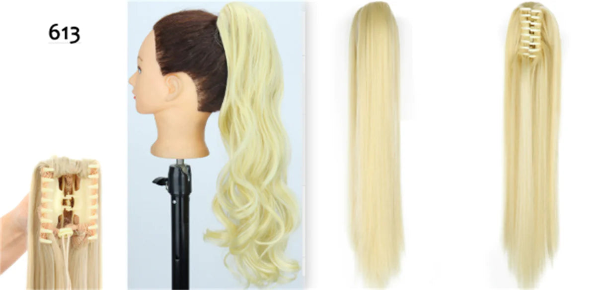 24-Inch Fashion Ponytail Claw Wig