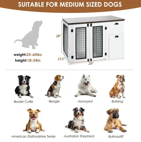 Furniture-Style Wooden Dog Crate