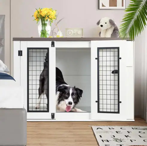 Furniture-Style Wooden Dog Crate