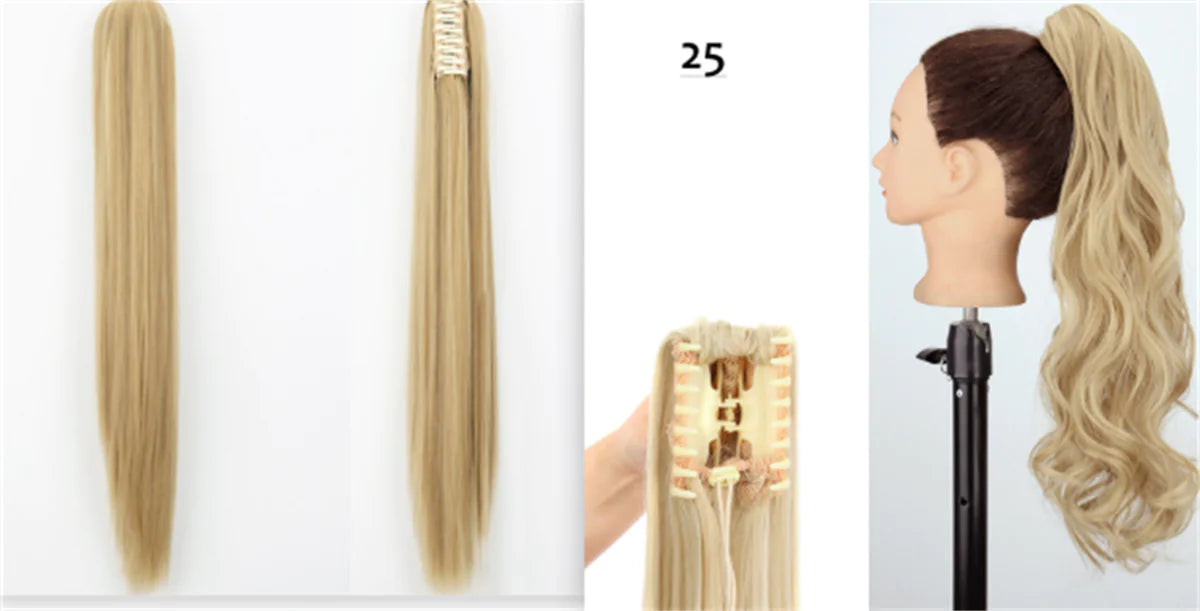24-Inch Fashion Ponytail Claw Wig