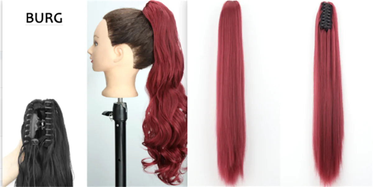 24-Inch Fashion Ponytail Claw Wig