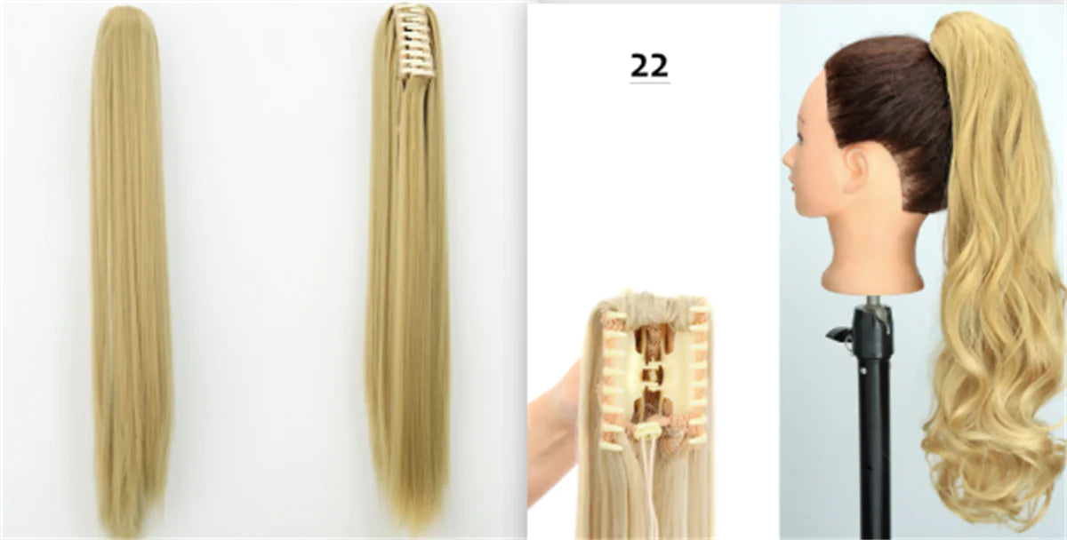 24-Inch Fashion Ponytail Claw Wig