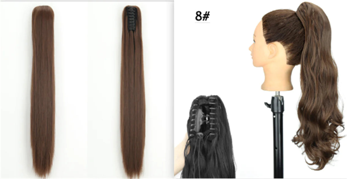 24-Inch Fashion Ponytail Claw Wig