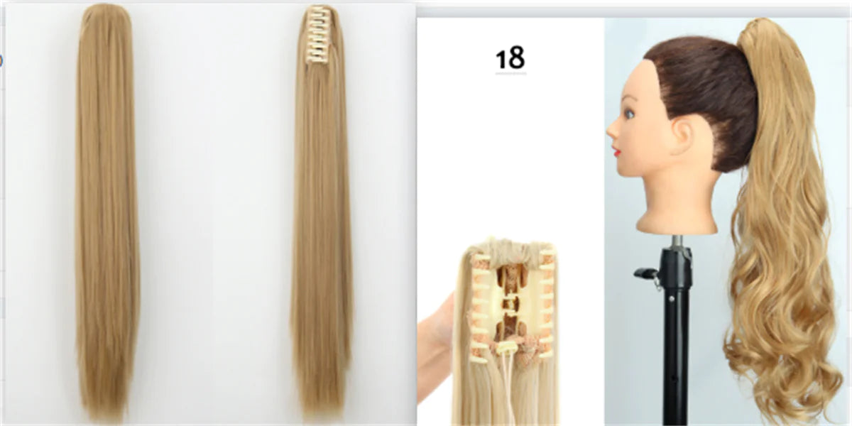 24-Inch Fashion Ponytail Claw Wig