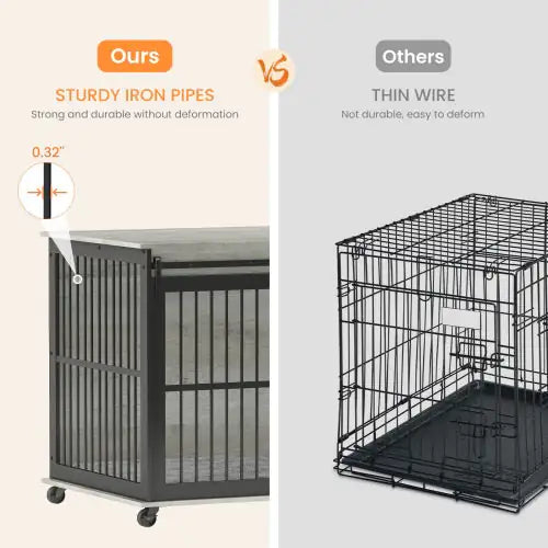Sliding Furniture-Style Dog Cage