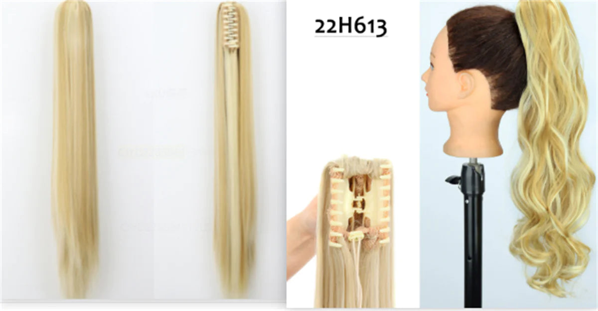 24-Inch Fashion Ponytail Claw Wig