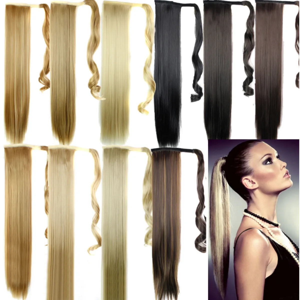 Synthetic Wrap-Around Hair Extension