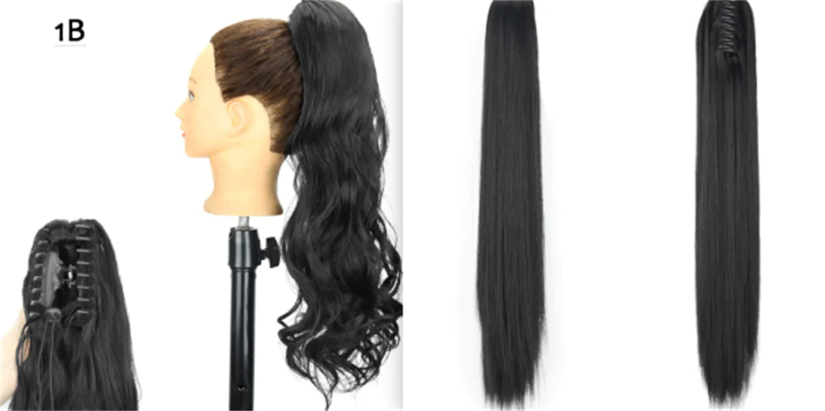 24-Inch Fashion Ponytail Claw Wig